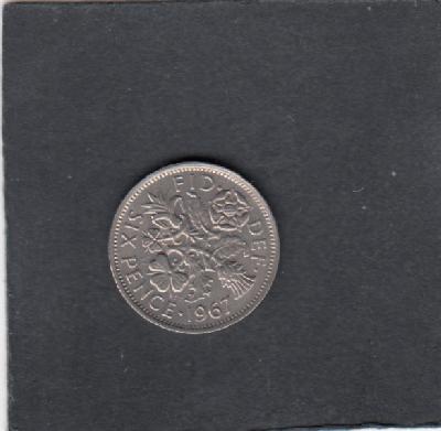 Beschrijving: 6 Pence  ELIZABETH II  